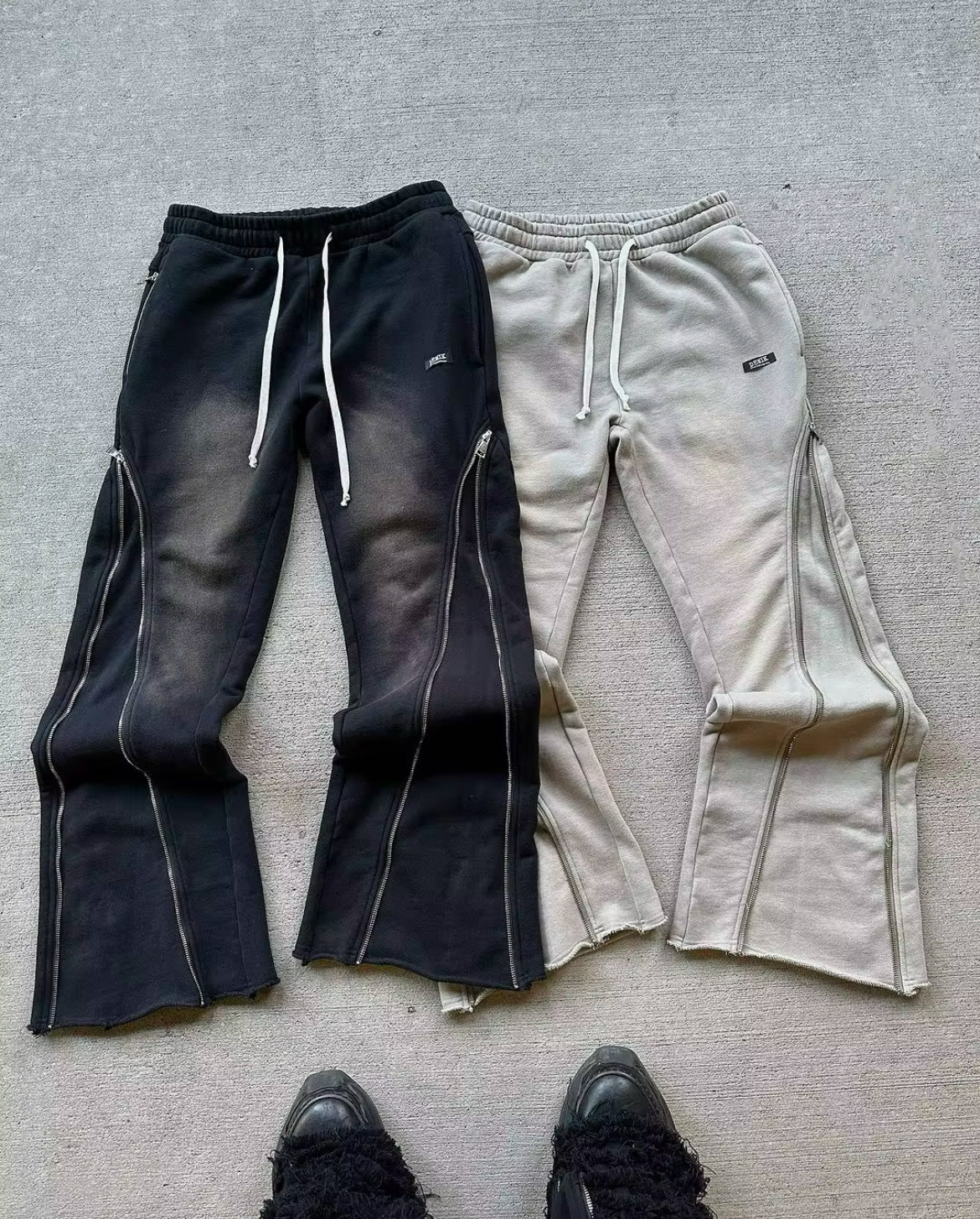 Stacked Zipper Pants