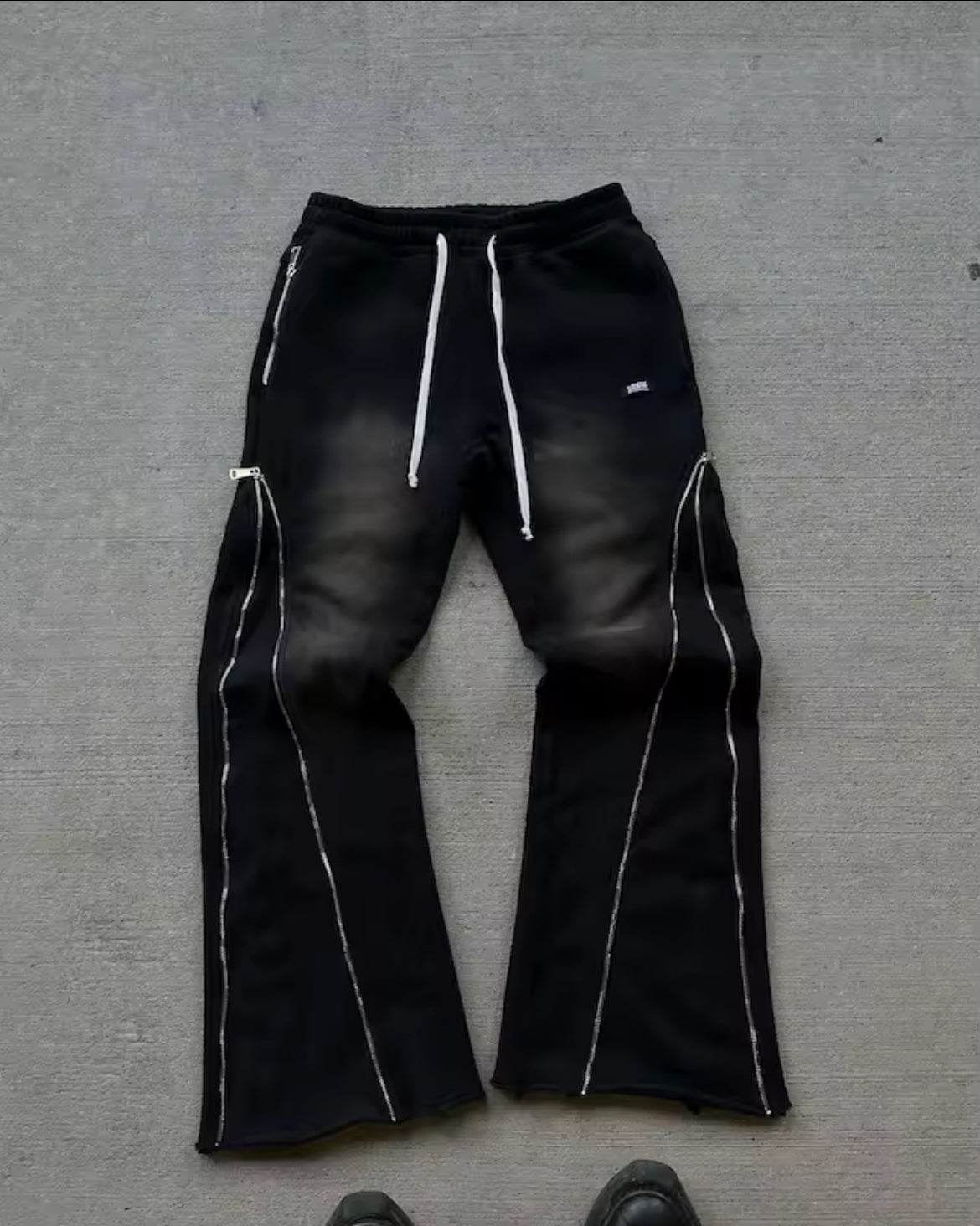 Stacked Zipper Pants