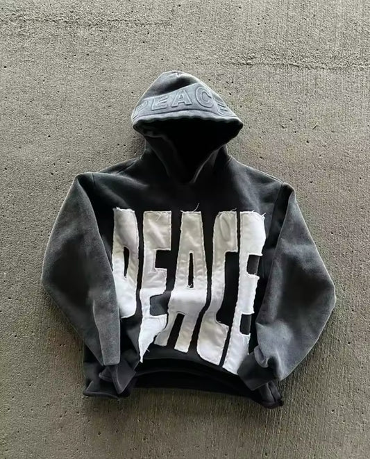 Cropped Peace Hoodie
